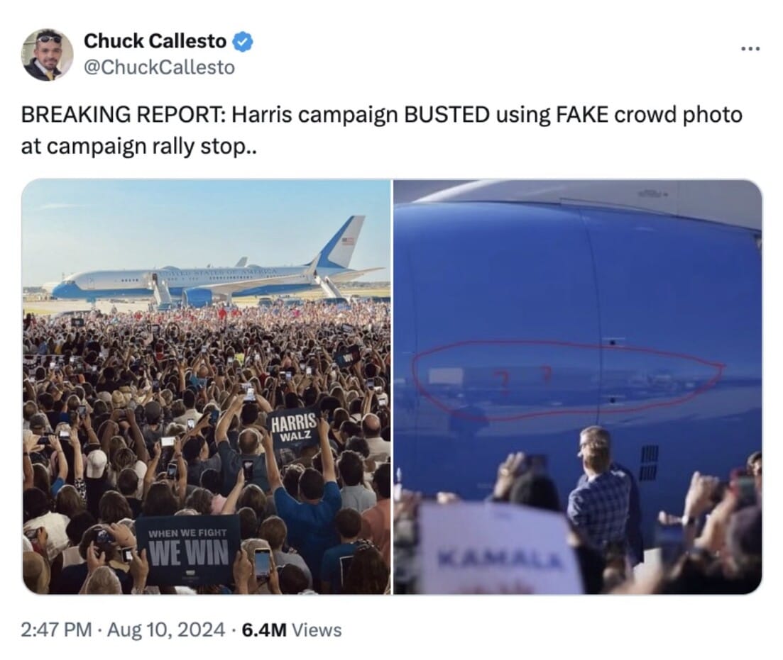 Trump’s fakes a deepfake claim