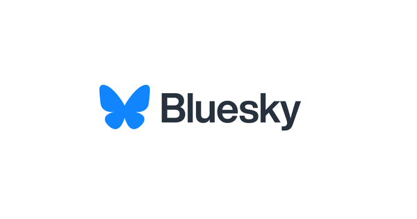 Bluesky logo on white background